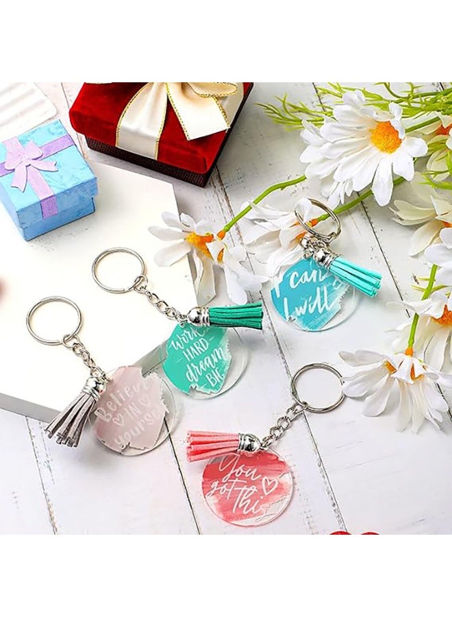 هدايا تقدير فريق 20 جهاز كمبيوتر شخصي ، سلاسل مفاتيح أكريليك واضحة ملهمة مع اقتباسات تحفيزية ومحافظات ، مثالية للموظف والممرضة وزميل العمل والاعتراف بالموظفين (10 أساليب ، 2 من كل واحد) - Image 5